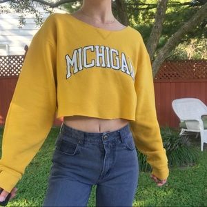 CROPPED MICHIGAN SWEATSHIRT